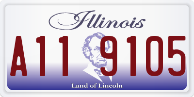 IL license plate A119105