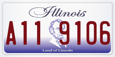 IL license plate A119106