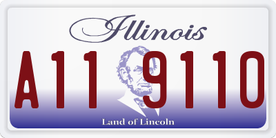 IL license plate A119110