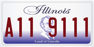 IL license plate A119111