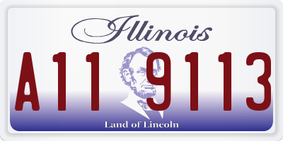 IL license plate A119113