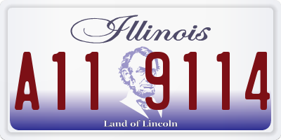 IL license plate A119114