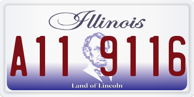 IL license plate A119116