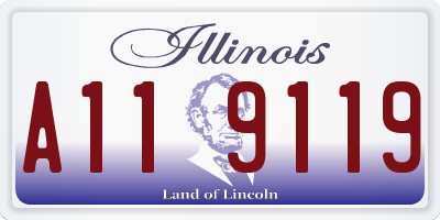 IL license plate A119119