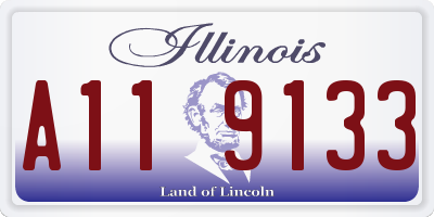 IL license plate A119133