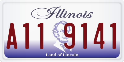 IL license plate A119141