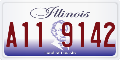 IL license plate A119142
