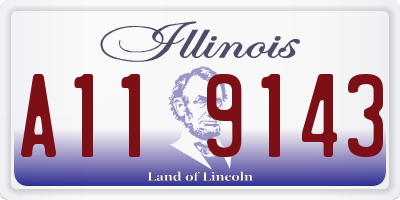 IL license plate A119143