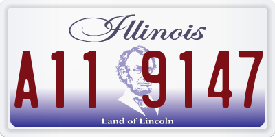 IL license plate A119147