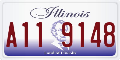 IL license plate A119148