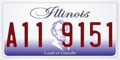 IL license plate A119151