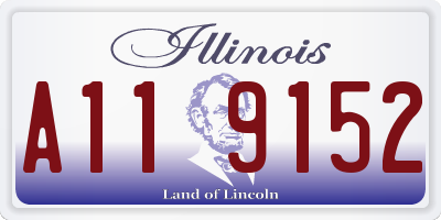 IL license plate A119152