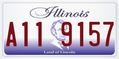 IL license plate A119157