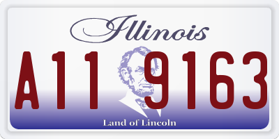IL license plate A119163