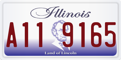 IL license plate A119165