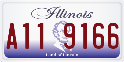 IL license plate A119166