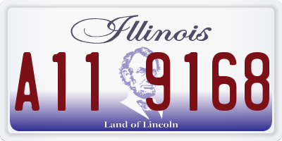 IL license plate A119168