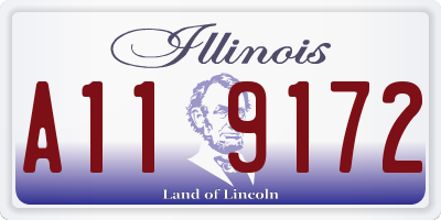 IL license plate A119172