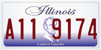 IL license plate A119174