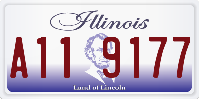 IL license plate A119177