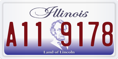 IL license plate A119178