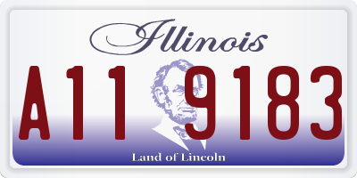 IL license plate A119183