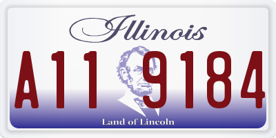 IL license plate A119184