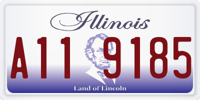 IL license plate A119185
