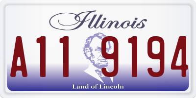 IL license plate A119194