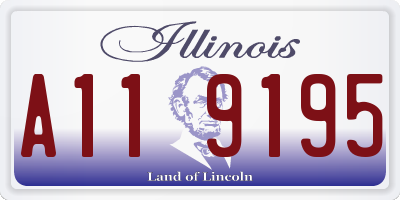 IL license plate A119195
