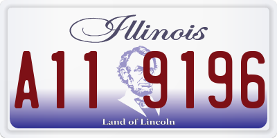 IL license plate A119196