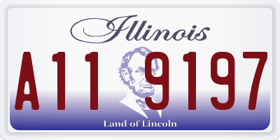 IL license plate A119197