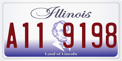 IL license plate A119198