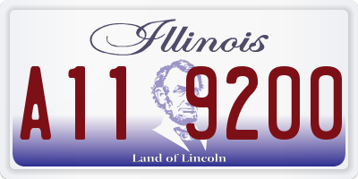 IL license plate A119200