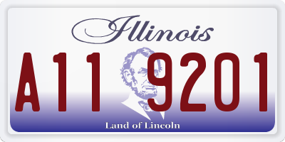 IL license plate A119201