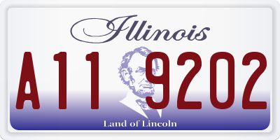 IL license plate A119202