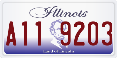 IL license plate A119203