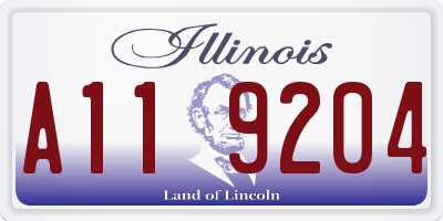 IL license plate A119204