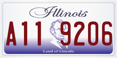 IL license plate A119206