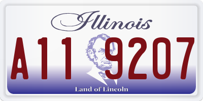 IL license plate A119207