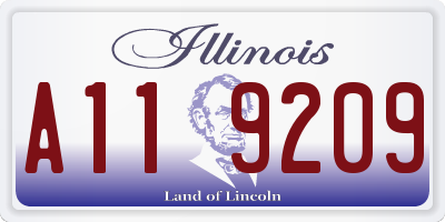 IL license plate A119209