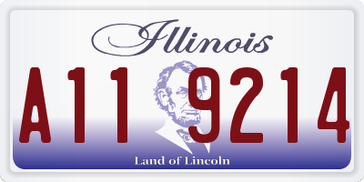 IL license plate A119214