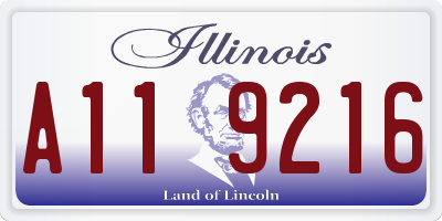 IL license plate A119216