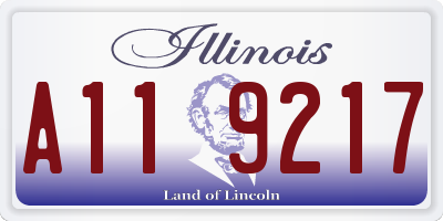 IL license plate A119217