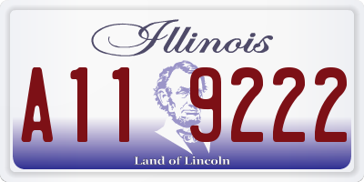 IL license plate A119222