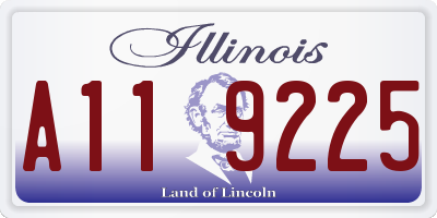 IL license plate A119225