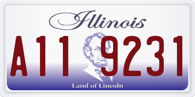 IL license plate A119231