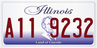 IL license plate A119232