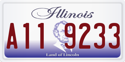 IL license plate A119233