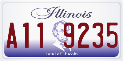 IL license plate A119235
